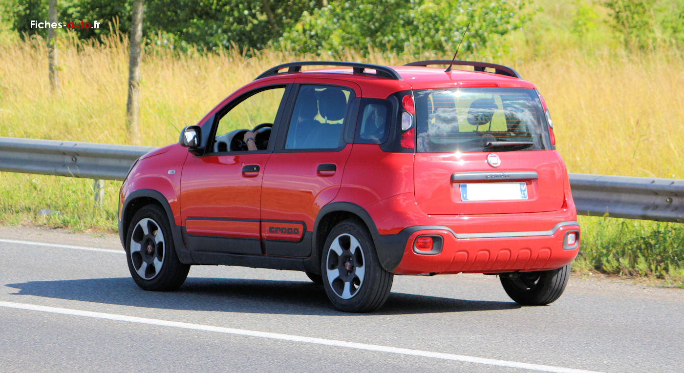 Housses Pour Sièges Arrière Entièrement En Cuir Avec L'arrière Complet Pour Fiat  Panda rouge-blanc